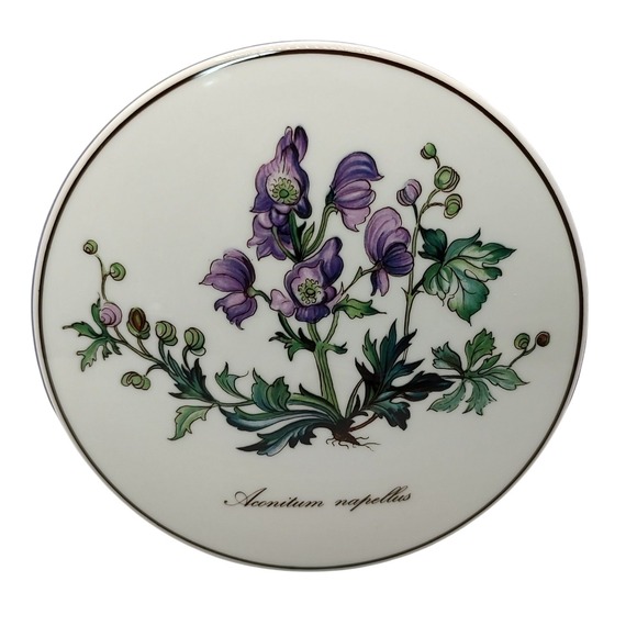 Villeroy and Boch Botanica Trinket Box Aconitum Napellus Luxembourg Germany SEE - Picture 1 of 13